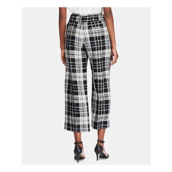 Lauren Ralph Lauren Women’s Plaid Wide Leg Pants Linen blend - Picture 3 of 7